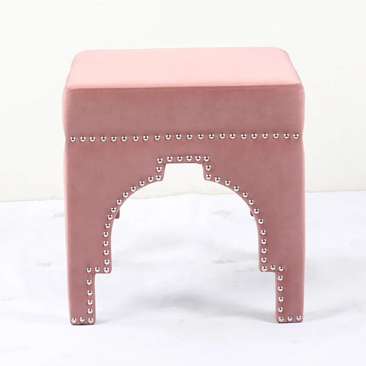 Modern Beauty Design Home & Furniture Footstool Piano Bench Ottoman Fabric Pink Ottoman Stool