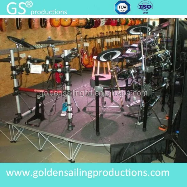 On sale aluminum portable stage for DJ drummer stage deck
