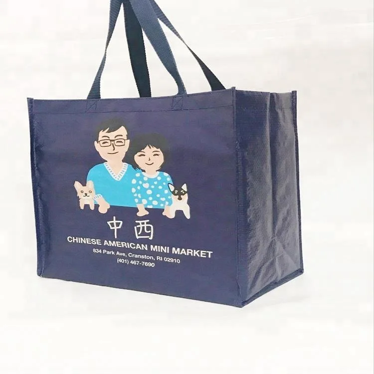 Hemp Mix Offset/Silk Printing 120gsm Stand Up White Tote PP Non Woven Fabric Shopping Bags For Wholesales