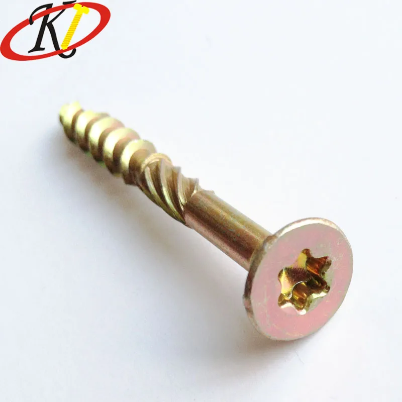 Most Popular DIN7505 Zinc Plated Thread Cutting Screw Flat Head Torx Knurled Chipboard Screw