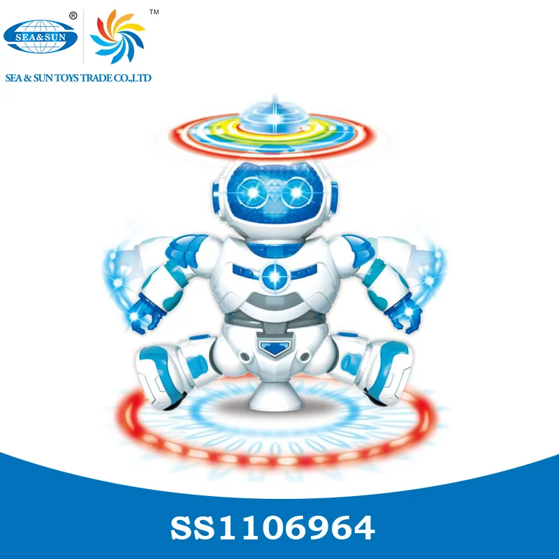Electric Dancing Robot Toy With Light And Music 360 Stunt Spin B/O Toy