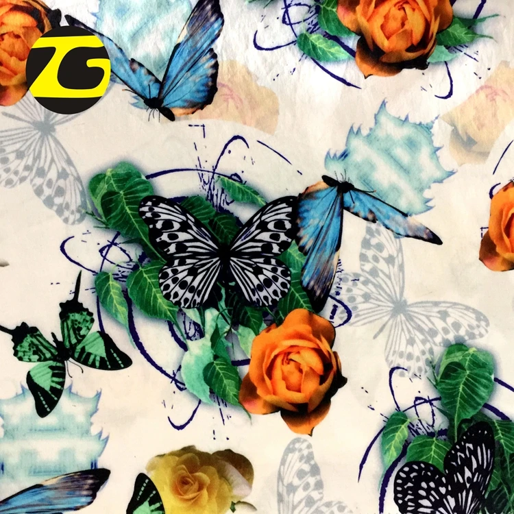 
95 cotton 5 spandex butterfly flower poplin printed fabric for customer 