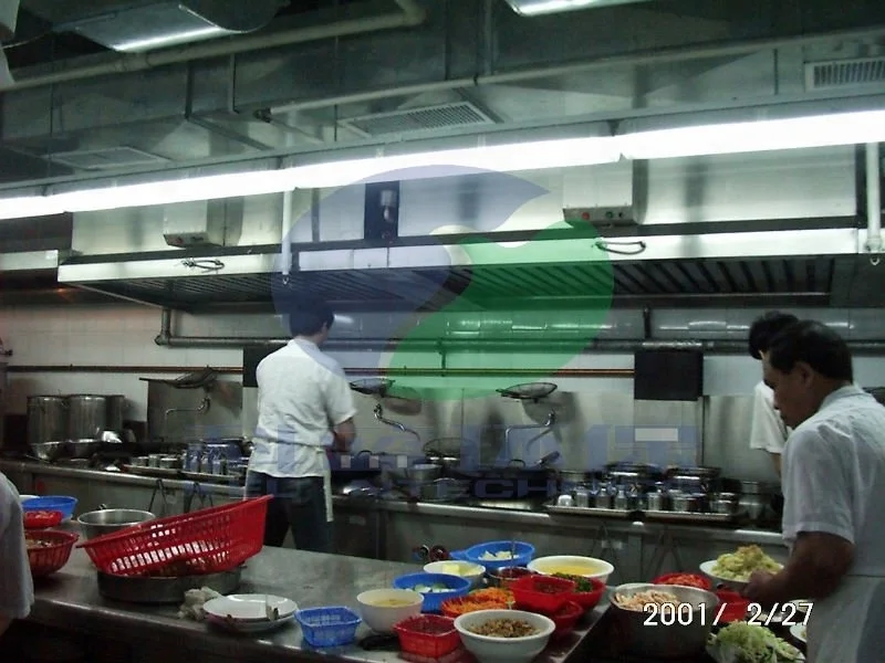 Commercial Kitchen Stainless Cooking Exhaust Stove Hood and Purification System