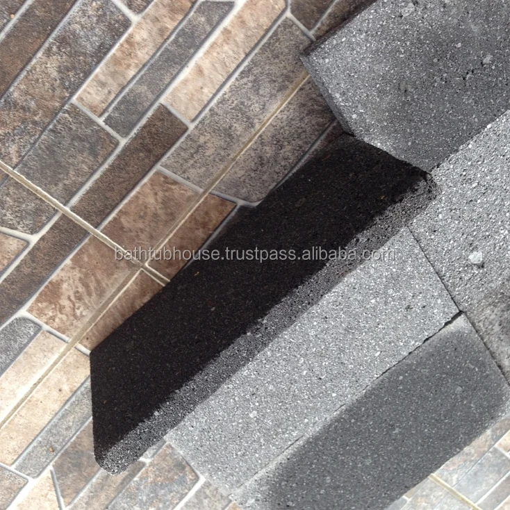 Натуральный черный лавовый камень pedra hitam stone