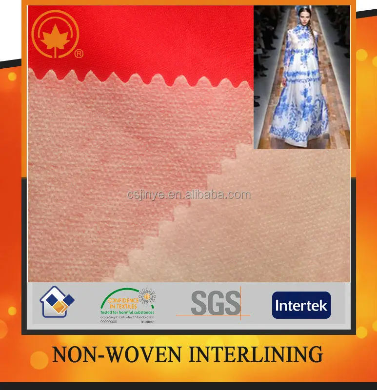Non woven interlining fabric with self adhesive for jacket