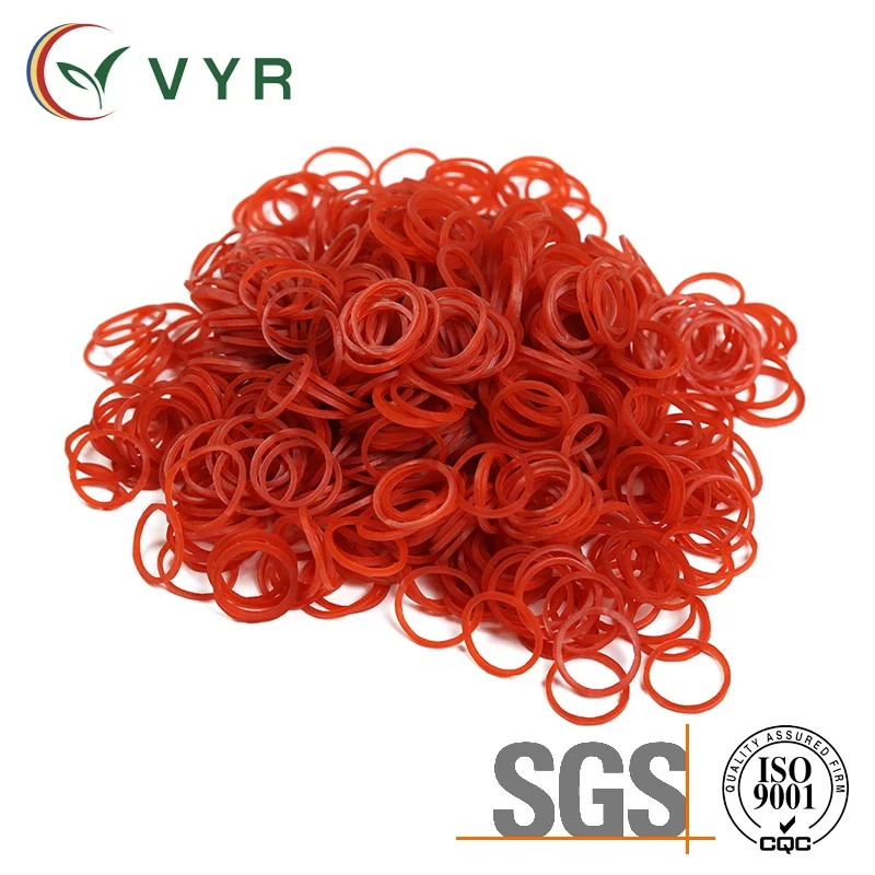 Low price hot product Eco-friendly high quality 0.8 Inches diameter red elastic rubber bands