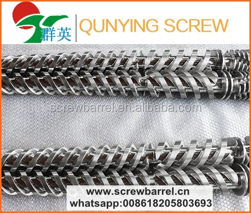 Bimetallic Conical twin barrel screw with SZ65 gear box