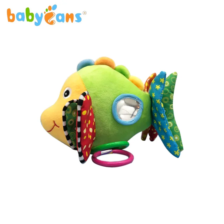 Babyfans hanging stuffed plush baby toys fish guangzhou toy free samples available