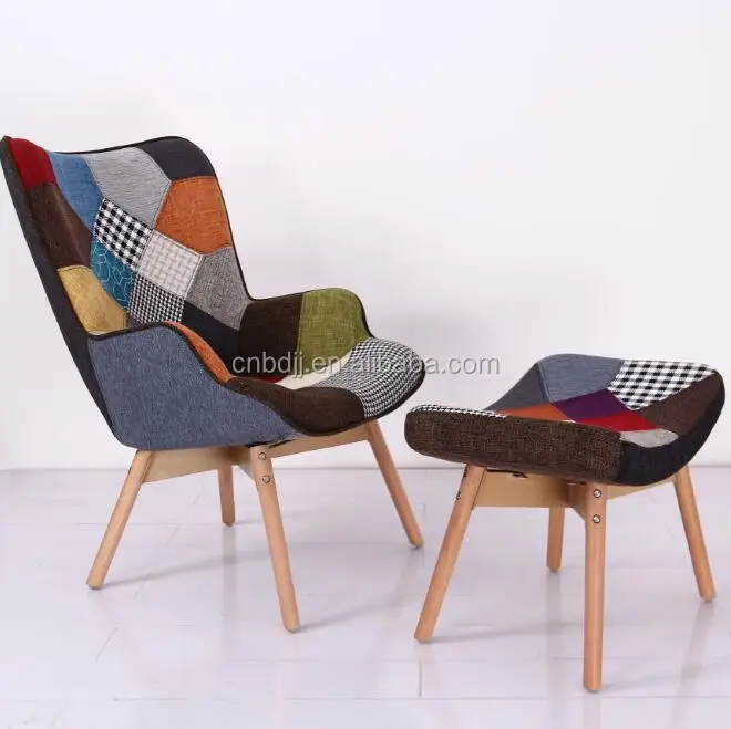 High Back Sitting Living Room Furniture poltronas modernas Modern Leisure Recliner Sofa Chair Wingback Wing Back Accent Chair