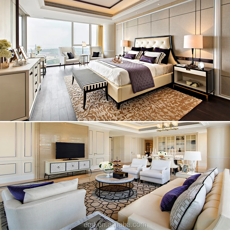 
Furniture hotel white 5 star antique bedroom furniture set 