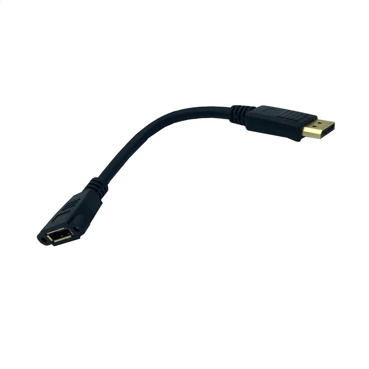 DisplayPort Male to DisplayPort Female socket panel mount Extension Cable 0.3m support 4K