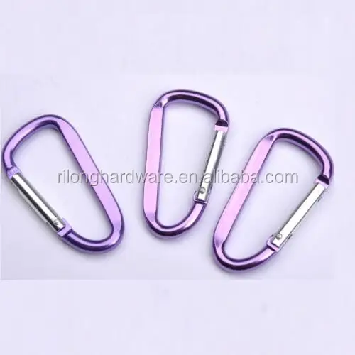 Aluminum Carabiner Hook D Shaped Aluminum Snap Hook