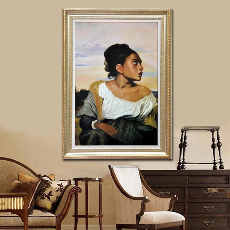 Museum Quality Classical Girls Body Painting Portrait Wall Art