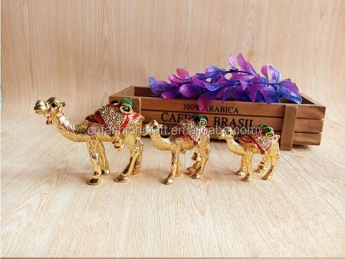 Metal enamel rhinestone camel tourist souvenir dubai gift item
