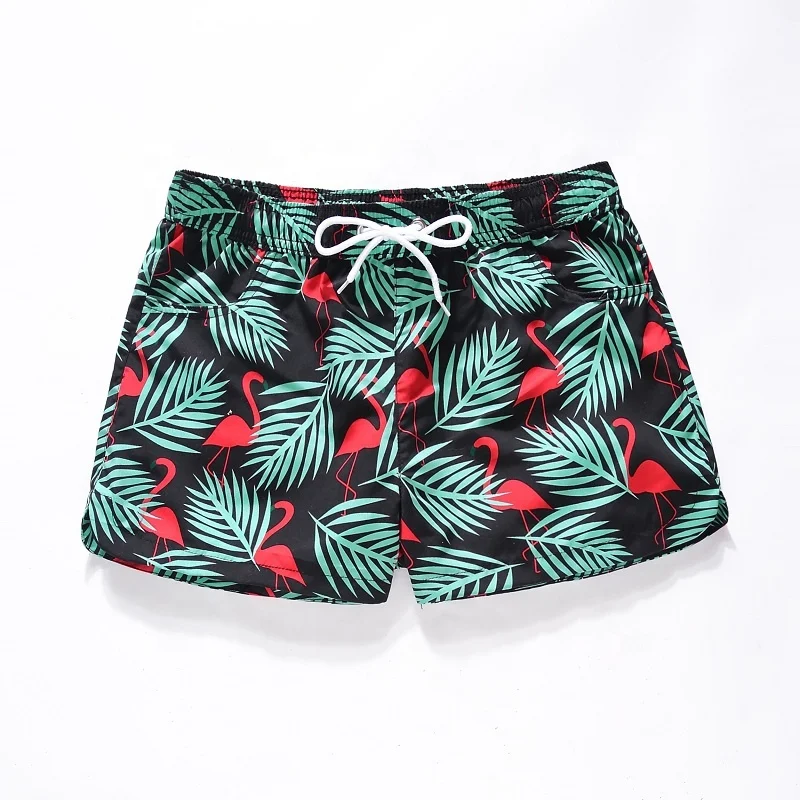 
Wholesale Women Beachwear Fashion Printed Beach Shorts Quick Dry Couples Swim Trunks 