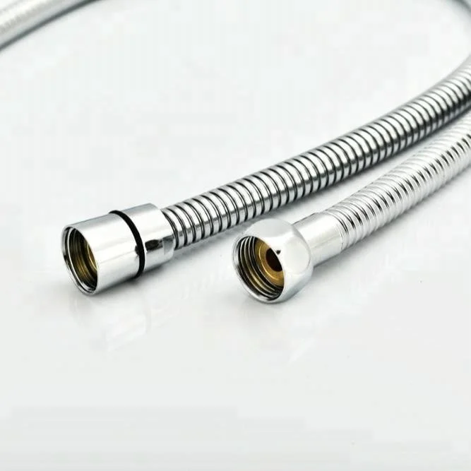 
ACS CE UPC NSF certification plumbing hoses type stainless steel chromed metallic shower hose 