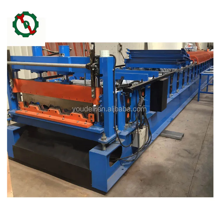 
Steel Floor Sheet Decking Roll Forming Machine With Hydraulic Forming Cutter 