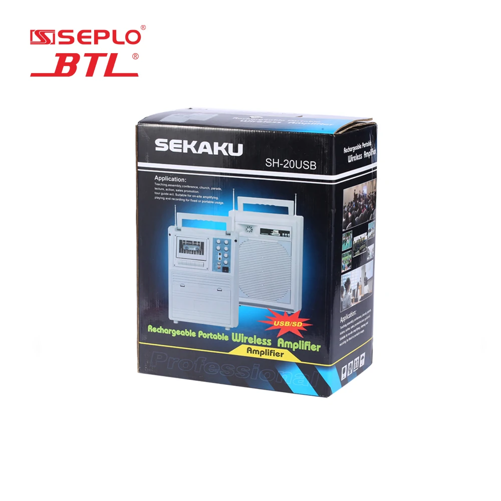 
Professional Rechargeable Portable Teaching Wireless PA Amplifier SE-738 