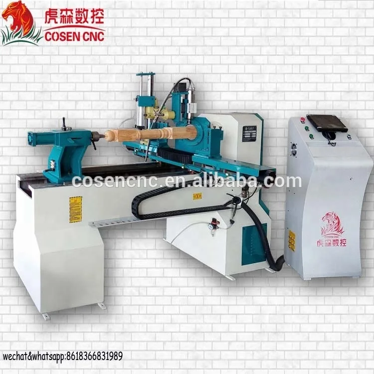 COSEN CNC wood 415w woodworking lathe machine/woodworking lathe machine/ cnc wood turning copy lathe