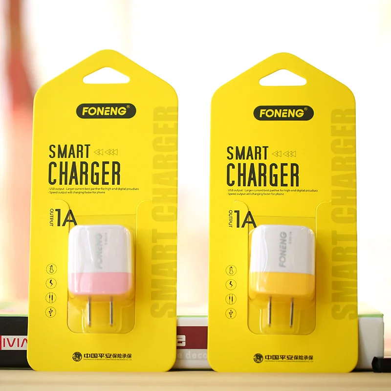 Настенное зарядное устройство FONENG с micro usb 5 В 1 А дорожное одним портом американской вилкой для