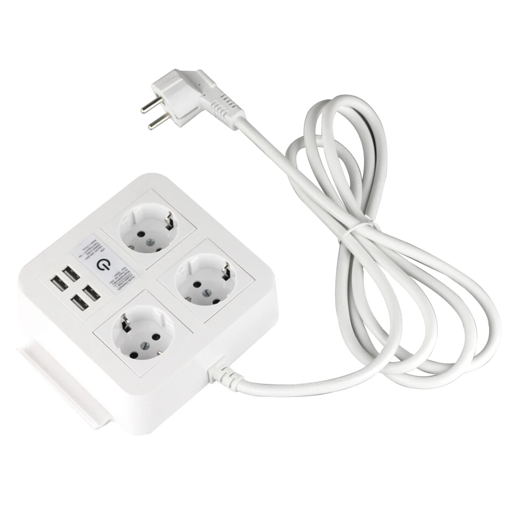 Wonplug электрические товары 4 порта usb удлинитель с 3 евророзетками или Великобританией