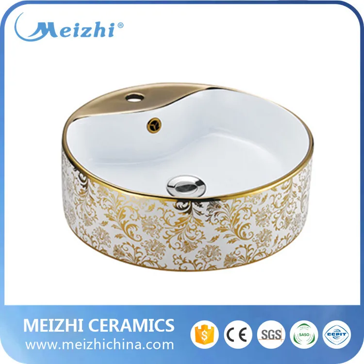 China dining room new model ceramic fancy color wash art basin