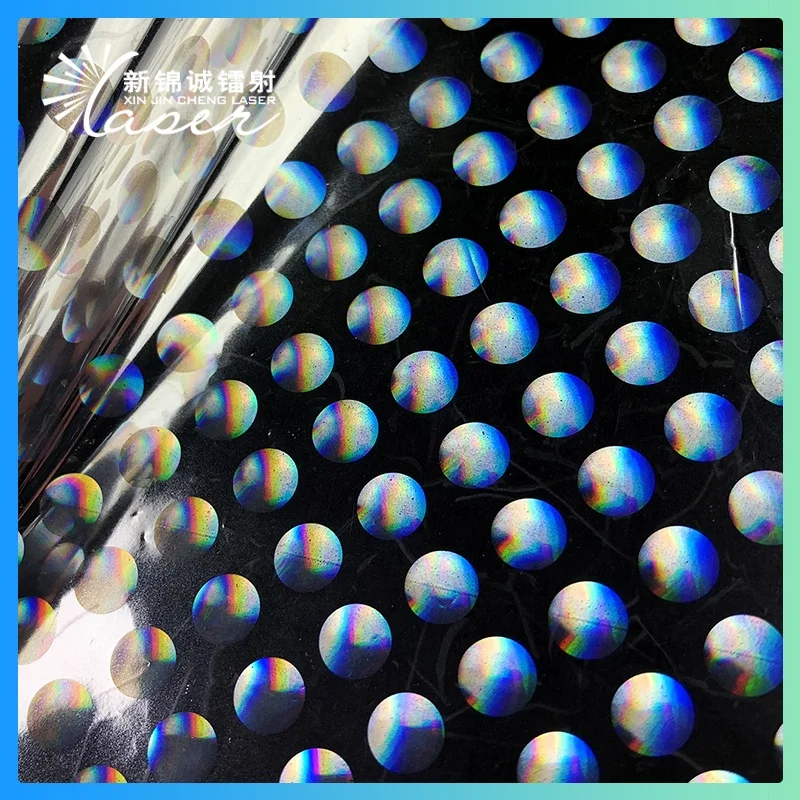 laser water drop pattern metallic holographic Bronzing Film for textile