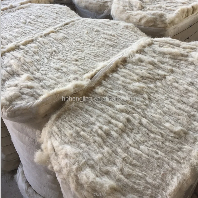Scoured and carded finer white wool noils for spinning /felt