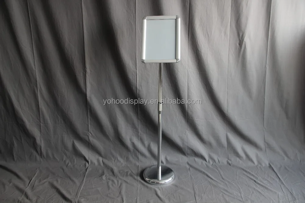 A3/A4 aluminum advertising standee poster board frame notice board with adjustable pole