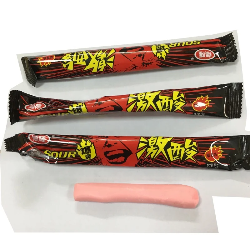 Sour Powder Candy Stick Strawberry Flavor confectioney in CHINA