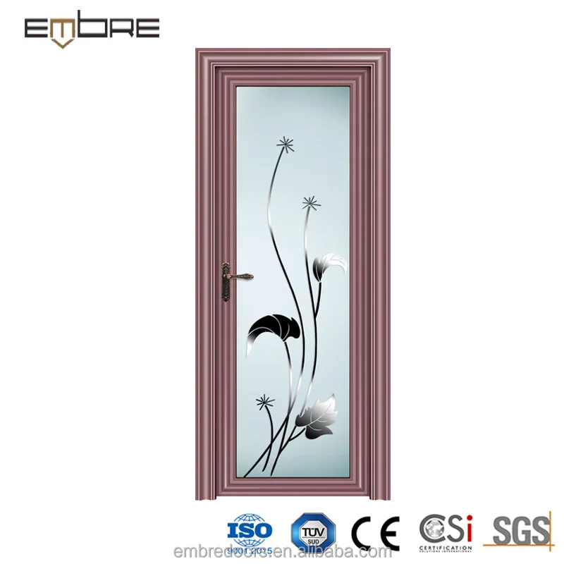 Oval glass entry door with aluminum panel and glass door for optional