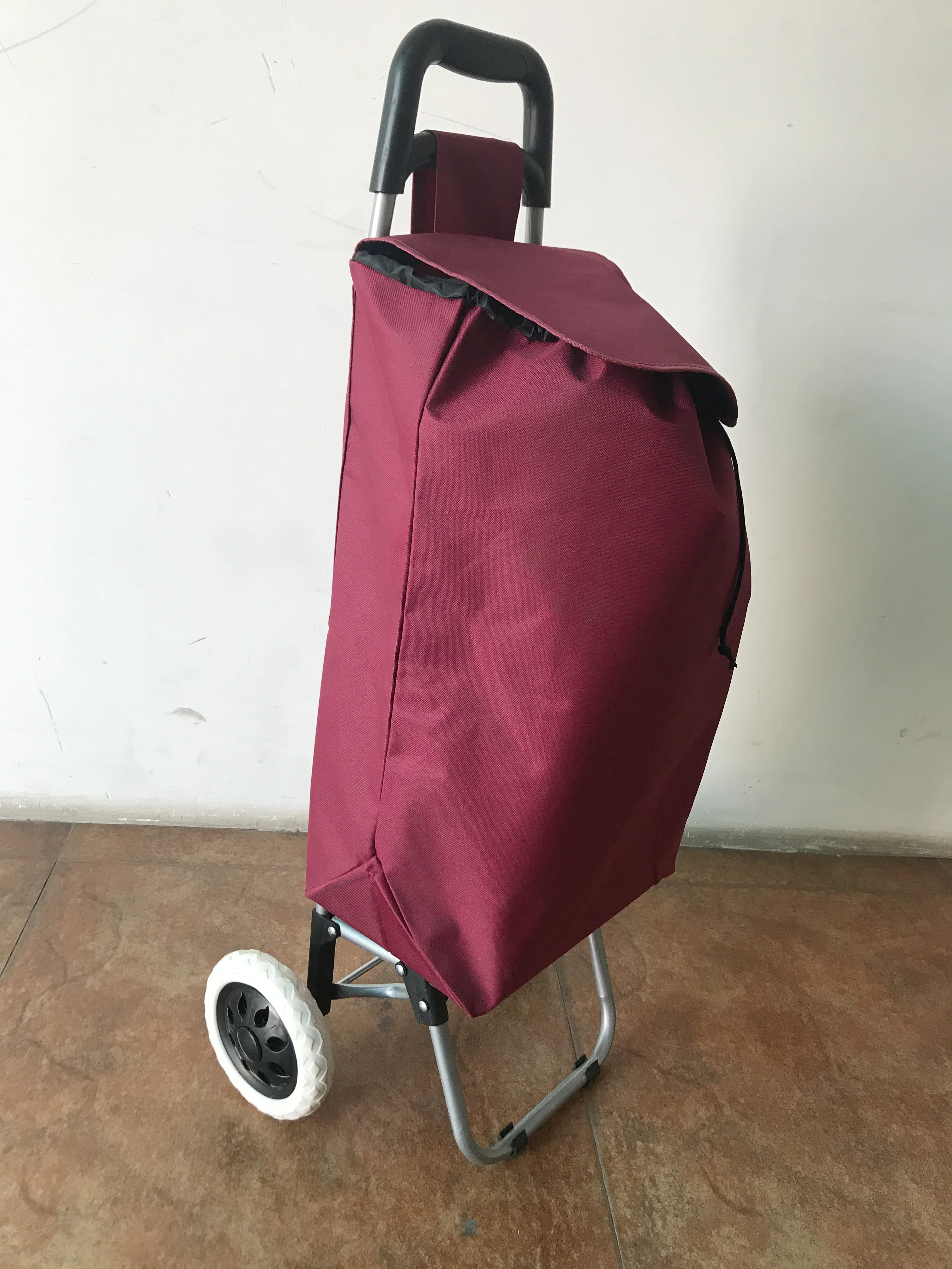 New Year gift New Design 600D folding aluminum make up trolley case shopping trolley with wheels