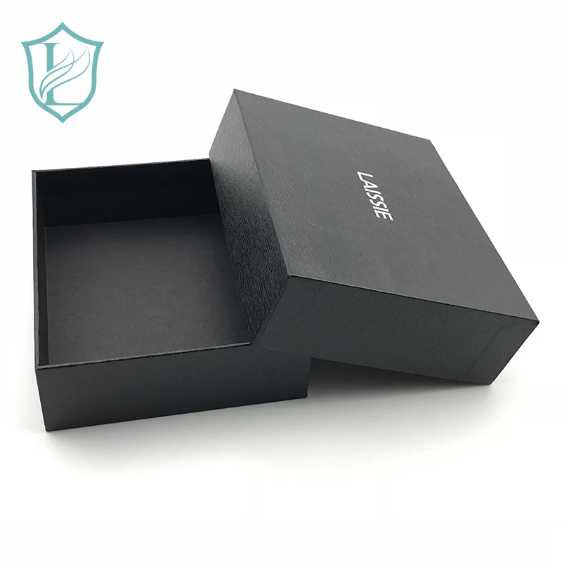 High quality Black Cardboard Paper Flower Lid and Base Box for Gift