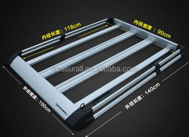 Aluminum car 4WD roof rack/basket luggage cargo carrier