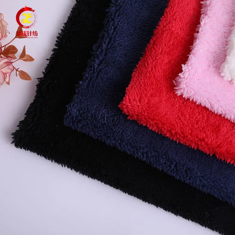 Wholesale china polyester fleece manufacture sherpa fabric for blanket