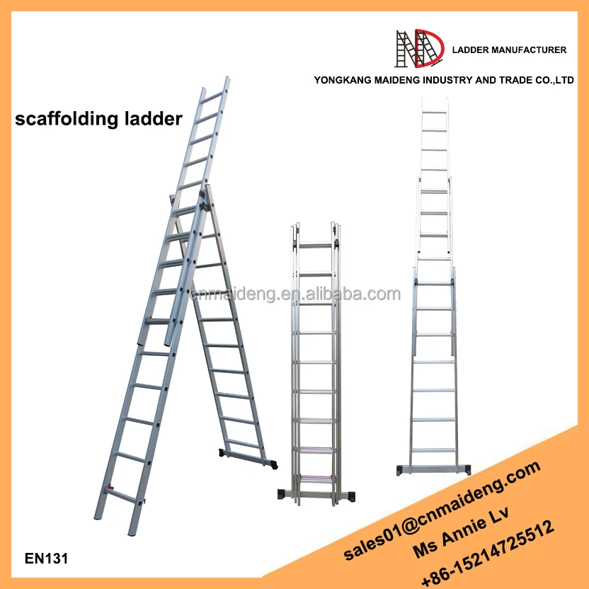 6*2 steps ladder scaffolding ladder aluminium with CE EN131 certificate