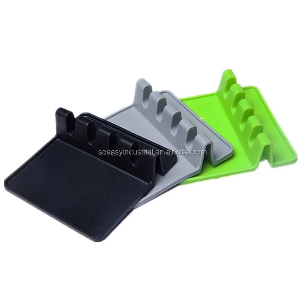 Wholesale Cooking Utensil Shelf Stand Pad Silicone Spoon Ladle Holder