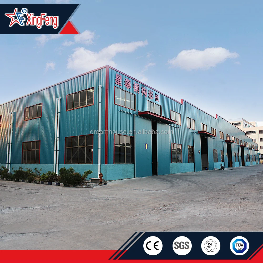 prefabricated factory/ galpones prefabricados steel frame shed/prefabricated building