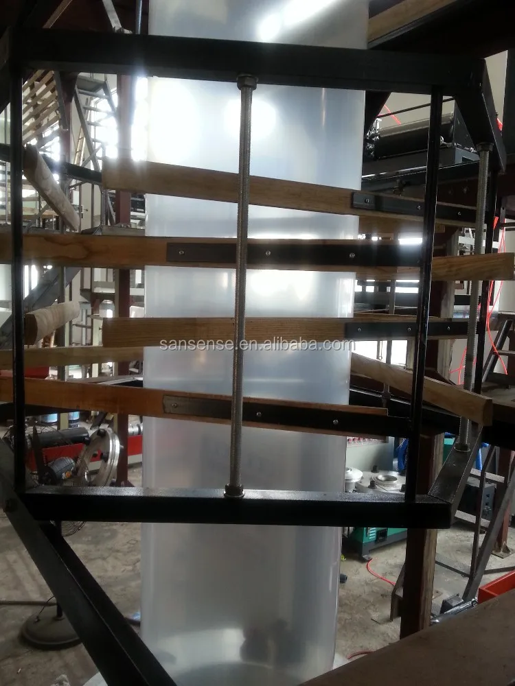 Plastic Film Machine Ldpe Film Blowing Machine QS-A55 PE Extrusion Blow Moulding High Speed Queensense 380v,3phases 2000kgs 15kw