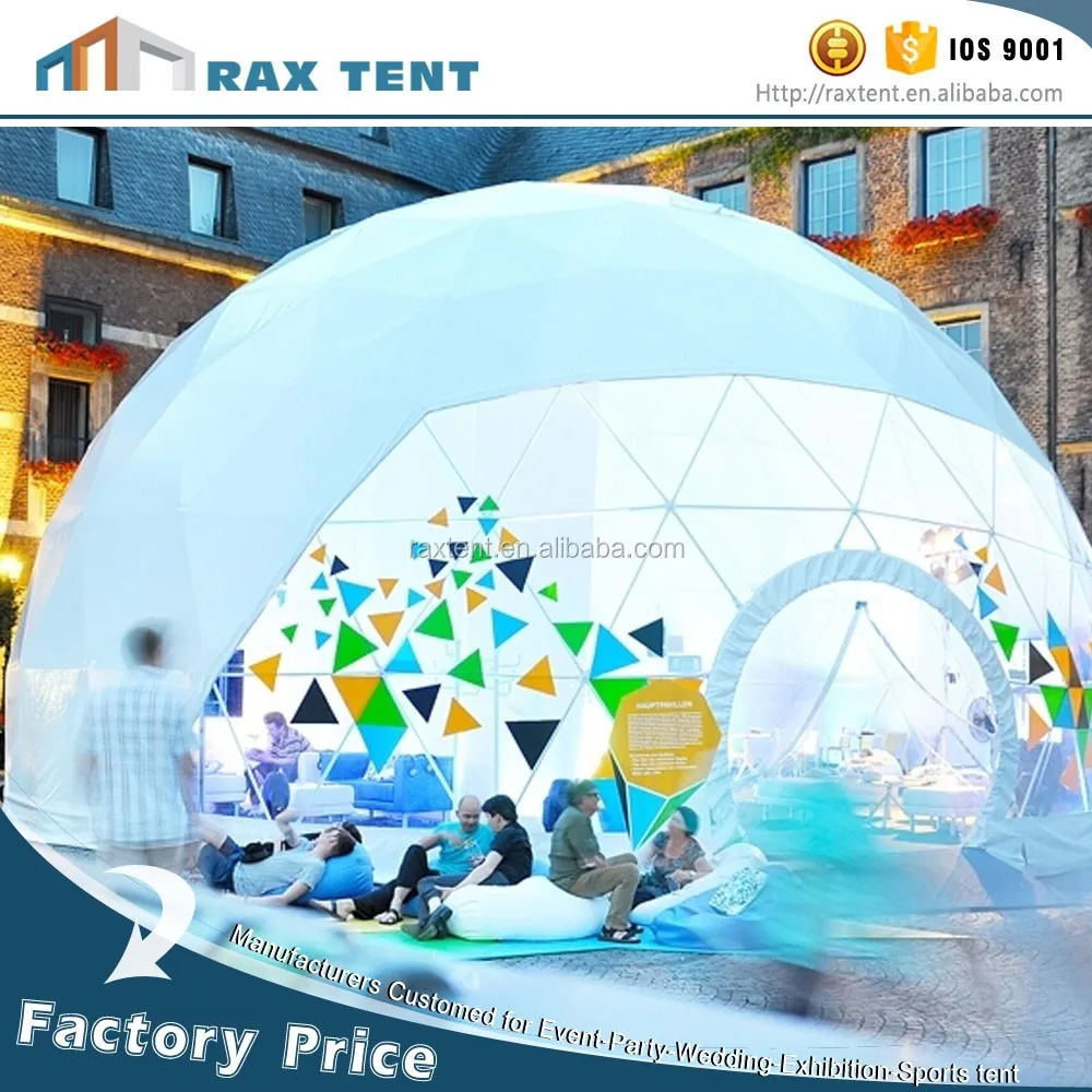 30~80m Clear roof wedding tent geodesic dome prefab glass dome house supplier in China