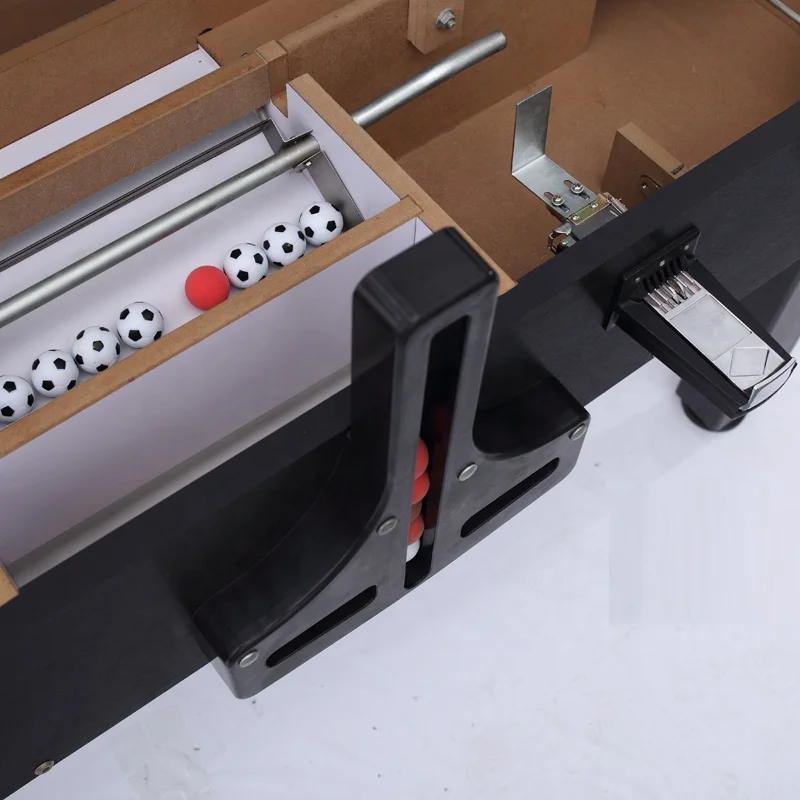 High Quality Engineered Wood Glass Top Commercial Coin Operated Industrial Soccer Table Soccer Game Table and Balls Set