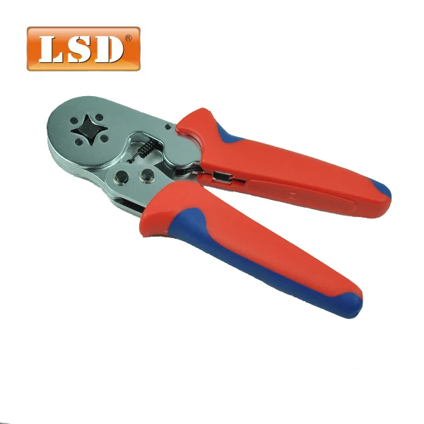 LSC8-6-4 Adjusting Ratcheting Square Ferrule Wire Cable Crimper Plier Crimping Crimp Tool AWG23-10 crimping plier