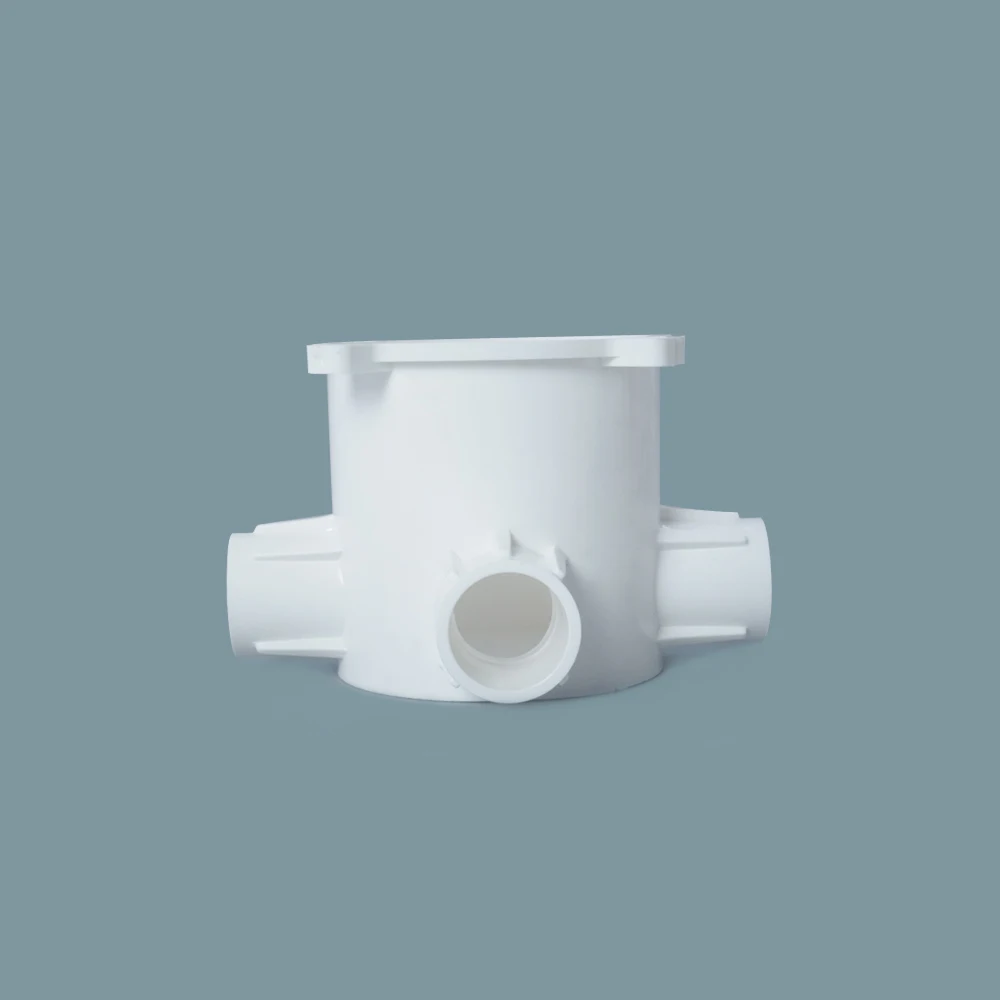 High Quality CPVC Four Way Deep Round Junction Box for electrical conduits