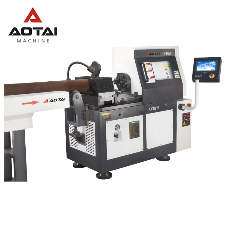 AOTAI factory productionline stationary high speed 50-325 mm pipe end cold facing beveling grooving machine