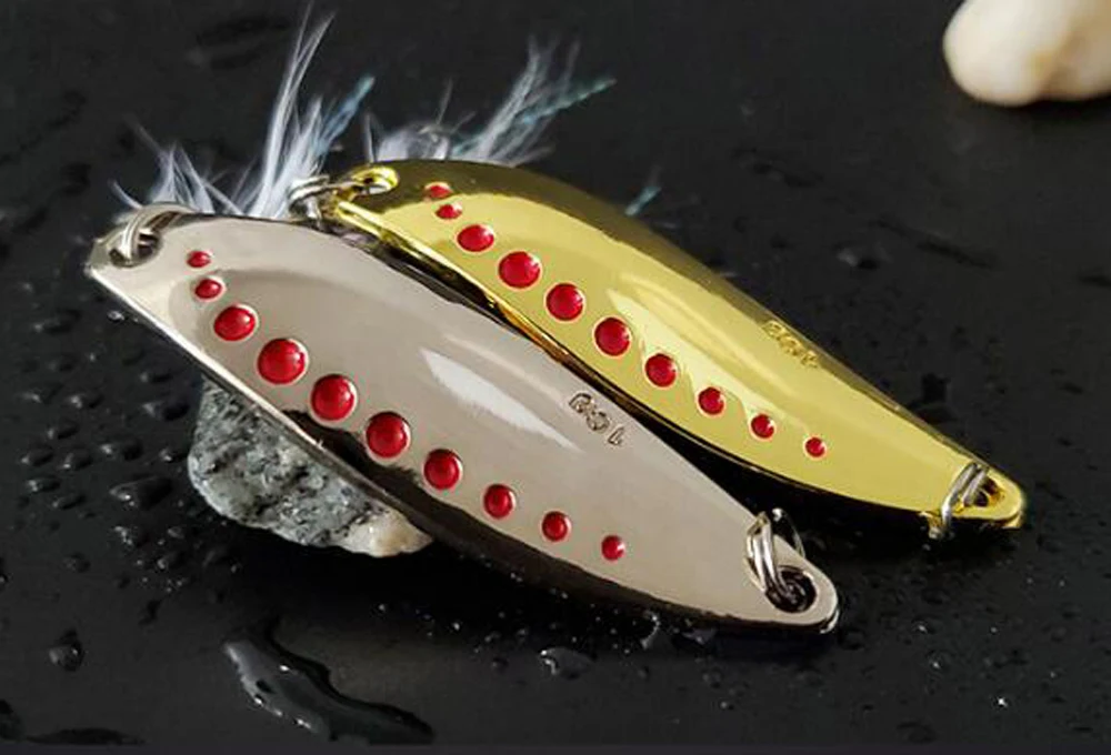 2.5g/5g/7g/10g/15g/20g/25g  Golden Silver Metal Fishing Long Casting Leech Spoon Lure