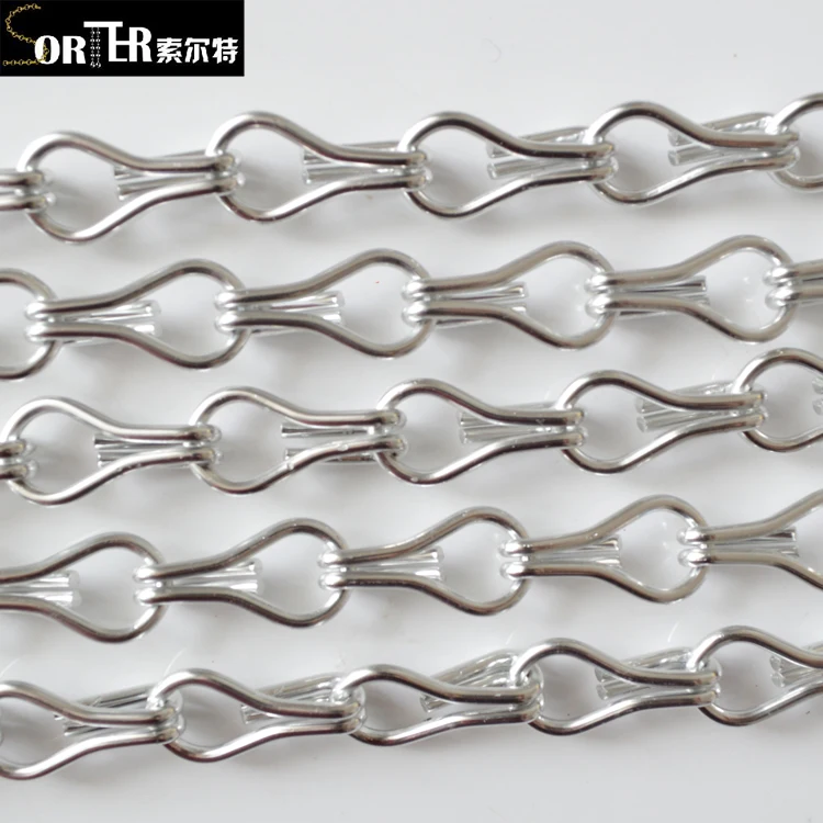 Logo aluminum chain curtain anodize aluminum link chain curtain for room decoration