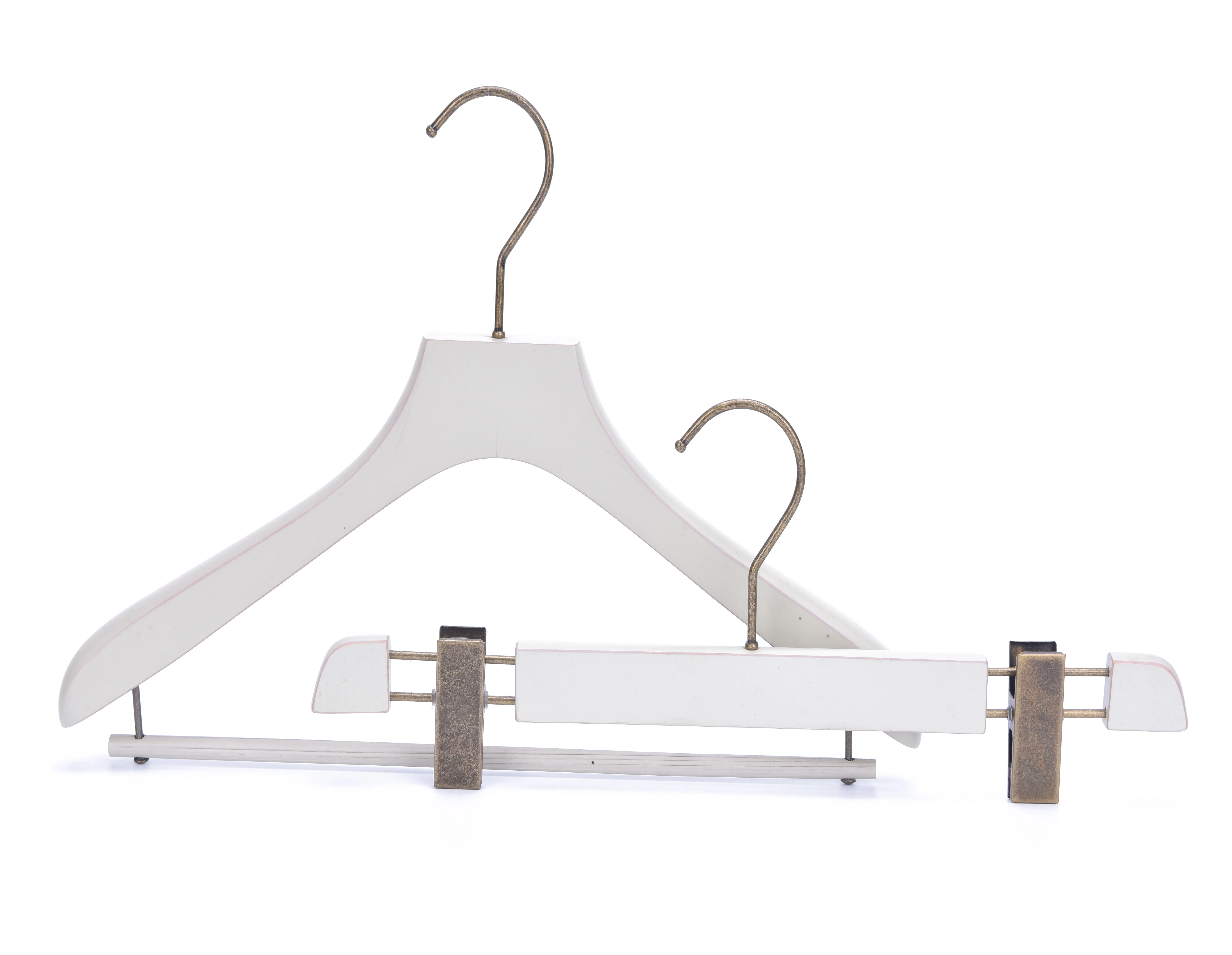 Wholesale cheap price custom wooden white hanger