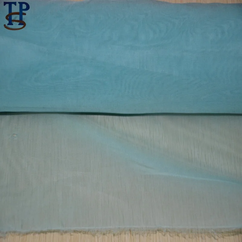 
solid plain dyed 100% pure silk organza voile gauze fabric 
