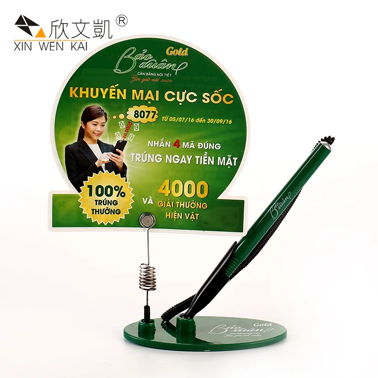 
New Innovative Products Promotional Plastic Advertising Card Table Counter Gel Desk Pen table pen for desing print pen card 