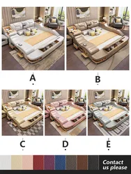 Fashion design Modern multifunctional bed with storage music massage bed bedroom furniture bed general use set furniture